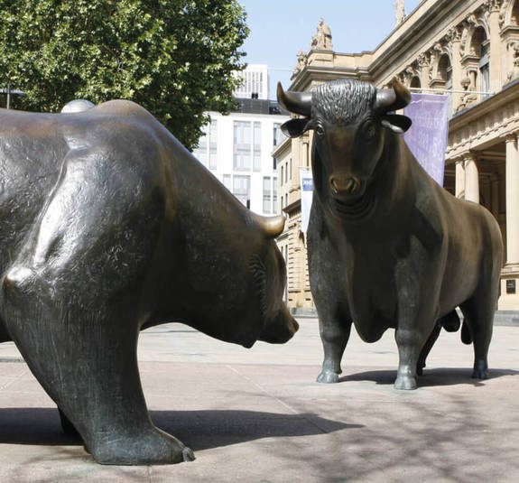 Bulle und Bär Börse Frankfurt